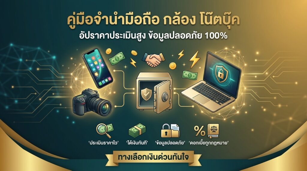 คู่มือจำนำมือถือ กล้อง โน๊ตบุ๊ค ให้ได้ราคาสูง ข้อมูลปลอดภัย 100% โดย Cashbox24
