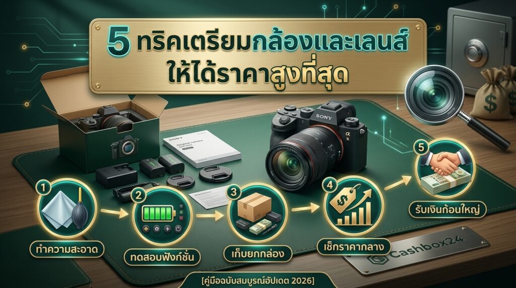 5 ทริคเตรียมกล้องถ่ายรูปและเลนส์จำนำให้ได้ราคาสูงที่สุด Cashbox24