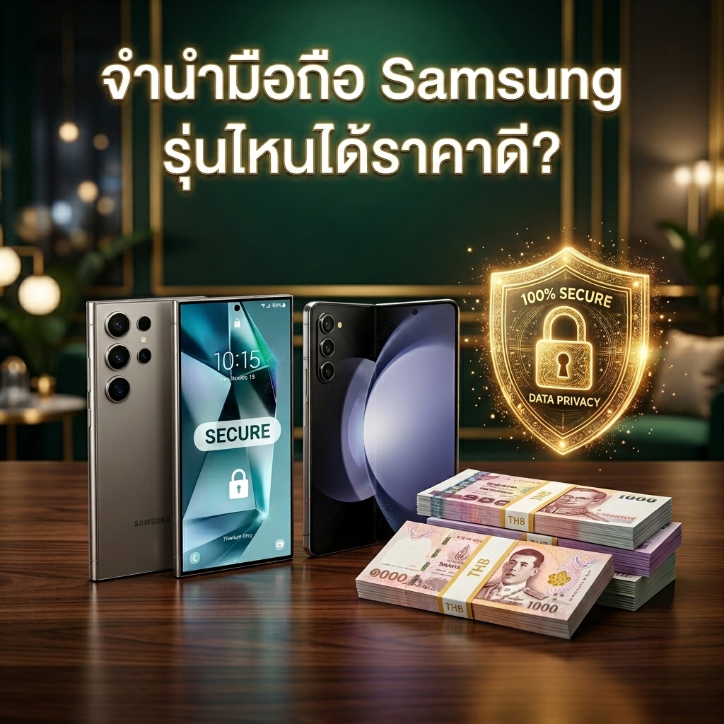รูปหน้าปกบทความเช็กราคาจำนำมือถือ Samsung Galaxy ทุกรุ่น ให้ราคาสูง ข้อมูลปลอดภัย 100% ที่ Cashbox24
